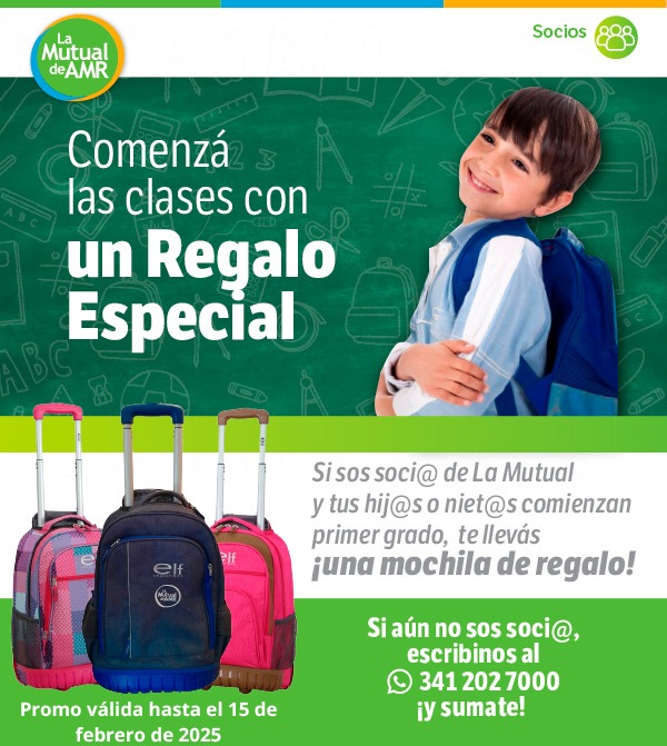 Mutual de AMR - Comenzá las clases con un Regalo Especial